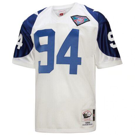 Charles Haley Dallas Cowboys 1994 Mitchell & Ness Authentic Throwback Retired Player Jersey - White - Front View