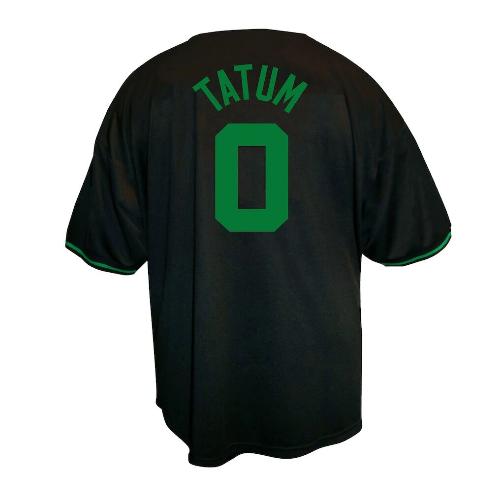 Jayson Tatum Boston Celtics Profile Big & Tall Name & Number Button-Up Jersey