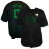 Jayson Tatum Boston Celtics Profile Big & Tall Name & Number Button-Up Jersey - Black - Front View
