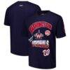 Washington Nationals Pro Standard Turn It Up Dropped Shoulder T-Shirt - Navy - Front View