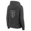 San Francisco Giants Fashion7 Women's Elements Future Ground Subtle Tonal Pullover Hoodie - Charcoal - Detail View
