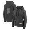 San Francisco Giants Fashion7 Women's Elements Future Ground Subtle Tonal Pullover Hoodie - Charcoal - Front View
