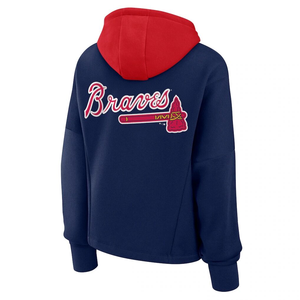 Atlanta Braves Fashion7 Women’s Oversized Legacy Favorite Spectator Pullover Hoodie