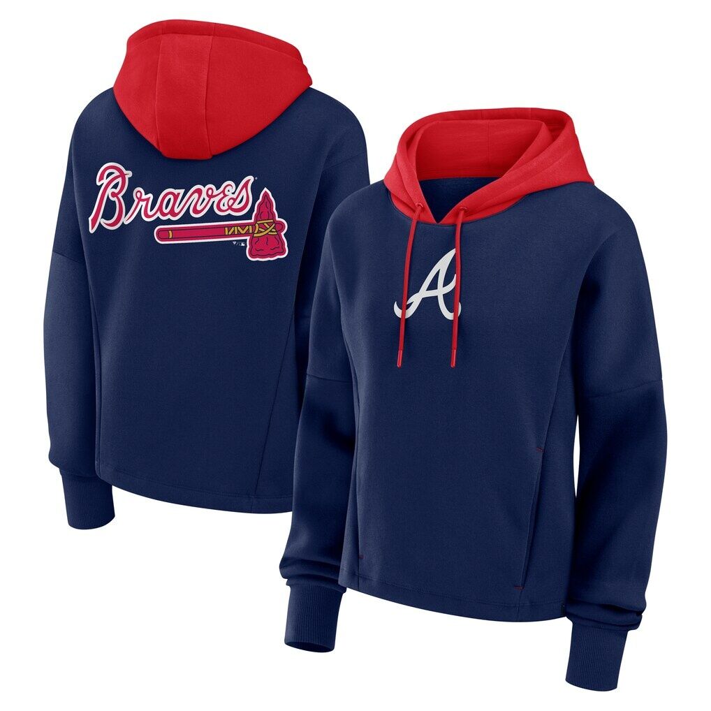 Atlanta Braves Fashion7 Women’s Oversized Legacy Favorite Spectator Pullover Hoodie