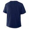 Cleveland Guardians Fashion7 Women's Fan Fave Stadium Slub Boxy Notch Neck T-Shirt - Navy - Detail View