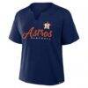 Houston Astros Fashion7 Women's Fan Fave Stadium Slub Boxy T-Shirt - Navy - Side View