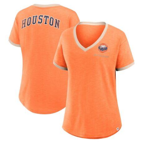 Houston Astros Fashion7 Women's Binge Worthy Stadium Slub V-Neck T-Shirt