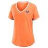 Houston Astros Fashion7 Women's Binge Worthy Stadium Slub V-Neck T-Shirt - Orange - Side View