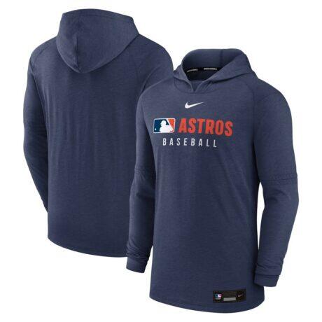 Houston Astros Nike Authentic Collection Lightweight Dri-FIT Hoodie - - Front View
