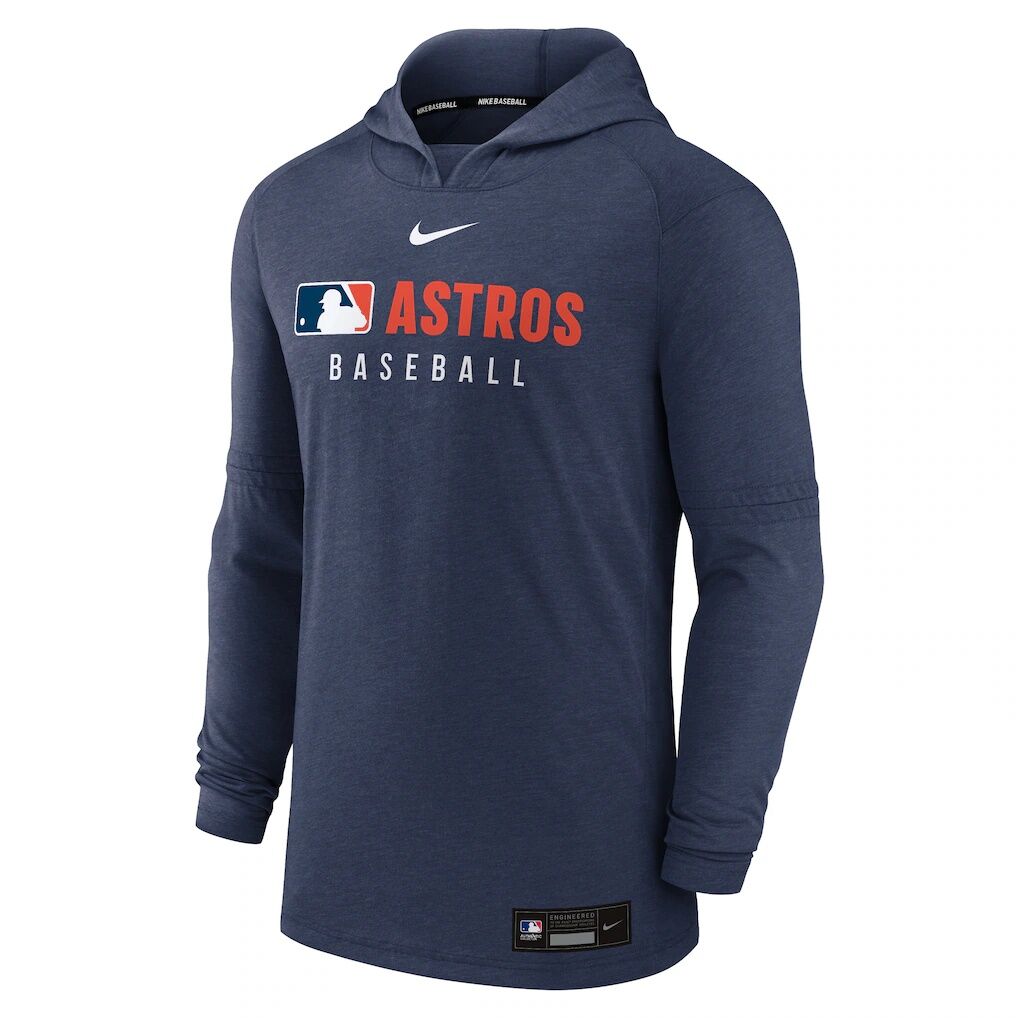 Houston Astros Nike Authentic Collection Lightweight Dri-FIT Hoodie – Heather Navy