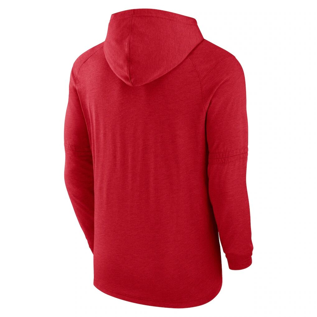 Washington Nationals Nike Authentic Collection Lightweight Dri-FIT Hoodie – Heather Red