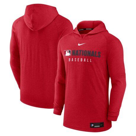 Washington Nationals Nike Authentic Collection Lightweight Dri-FIT Hoodie - - Front View