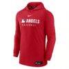 Los Angeles Angels Nike Authentic Collection Lightweight Dri-FIT Hoodie - - Side View