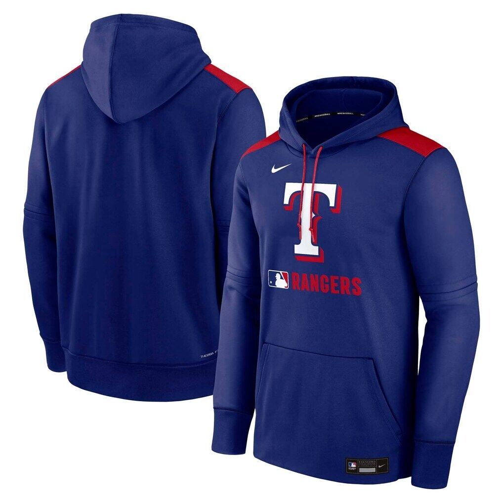 Texas Rangers Nike Authentic Collection Performance Pullover Hoodie – Royal