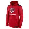 Washington Nationals Nike Authentic Collection Performance Pullover Hoodie - Red - Side View