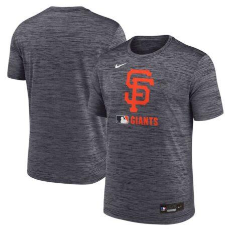 San Francisco Giants Nike Authentic Collection Velocity Dri-FIT T-Shirt - Black - Front View