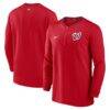 Washington Nationals Nike Authentic Collection Performance Half-Zip Top - Red - Front View