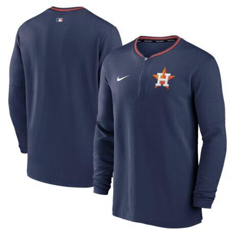 Houston Astros Nike Authentic Collection Performance Half-Zip Top - Navy - Front View