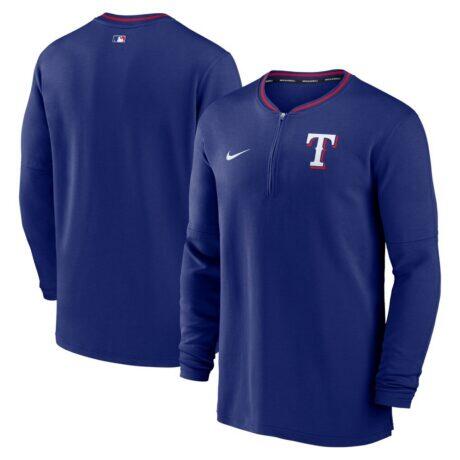 Texas Rangers Nike Authentic Collection Performance Half-Zip Pullover - Royal
