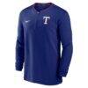Texas Rangers Nike Authentic Collection Performance Half-Zip Pullover - - Side View