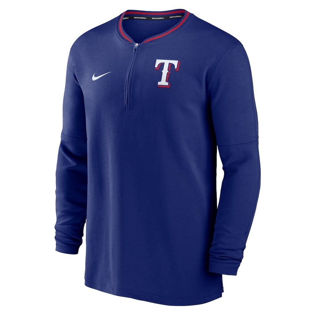 Texas Rangers Nike Authentic Collection Performance Half-Zip Pullover – Royal