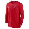 Los Angeles Angels Nike Authentic Collection Performance Half-Zip Top - Red - Side View