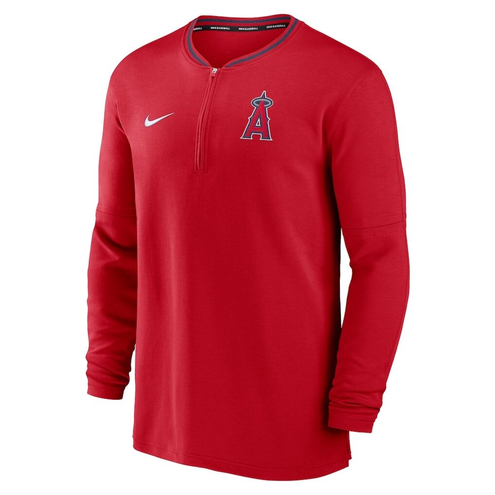 Los Angeles Angels Nike Authentic Collection Performance Half-Zip Top