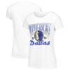 Dallas Mavericks Stadium Essentials Women's Sky High T-Shirt - White - Front View
