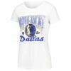 Dallas Mavericks Stadium Essentials Women's Sky High T-Shirt - White - Side View