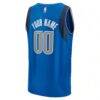 Dallas Mavericks Fashion7 Youth Fast Break Custom Replica Jersey - Blue - - Detail View