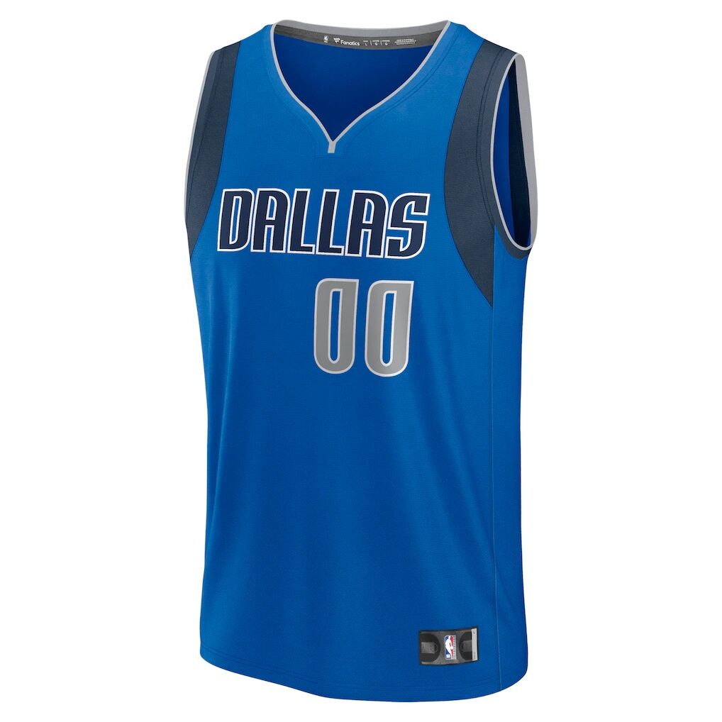 Dallas Mavericks Fashion7 Youth Fast Break Custom Replica Jersey - Blue  - Icon Edition