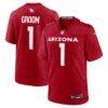 Number 1 Groom Arizona Cardinals Nike Game Jersey - - Front View