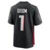 Number 1 Groom Atlanta Falcons Nike Game Jersey - Black - Detail View