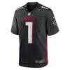 Number 1 Groom Atlanta Falcons Nike Game Jersey - Black - Side View