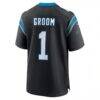 Number 1 Groom Carolina Panthers Nike Game Jersey - Black - Detail View