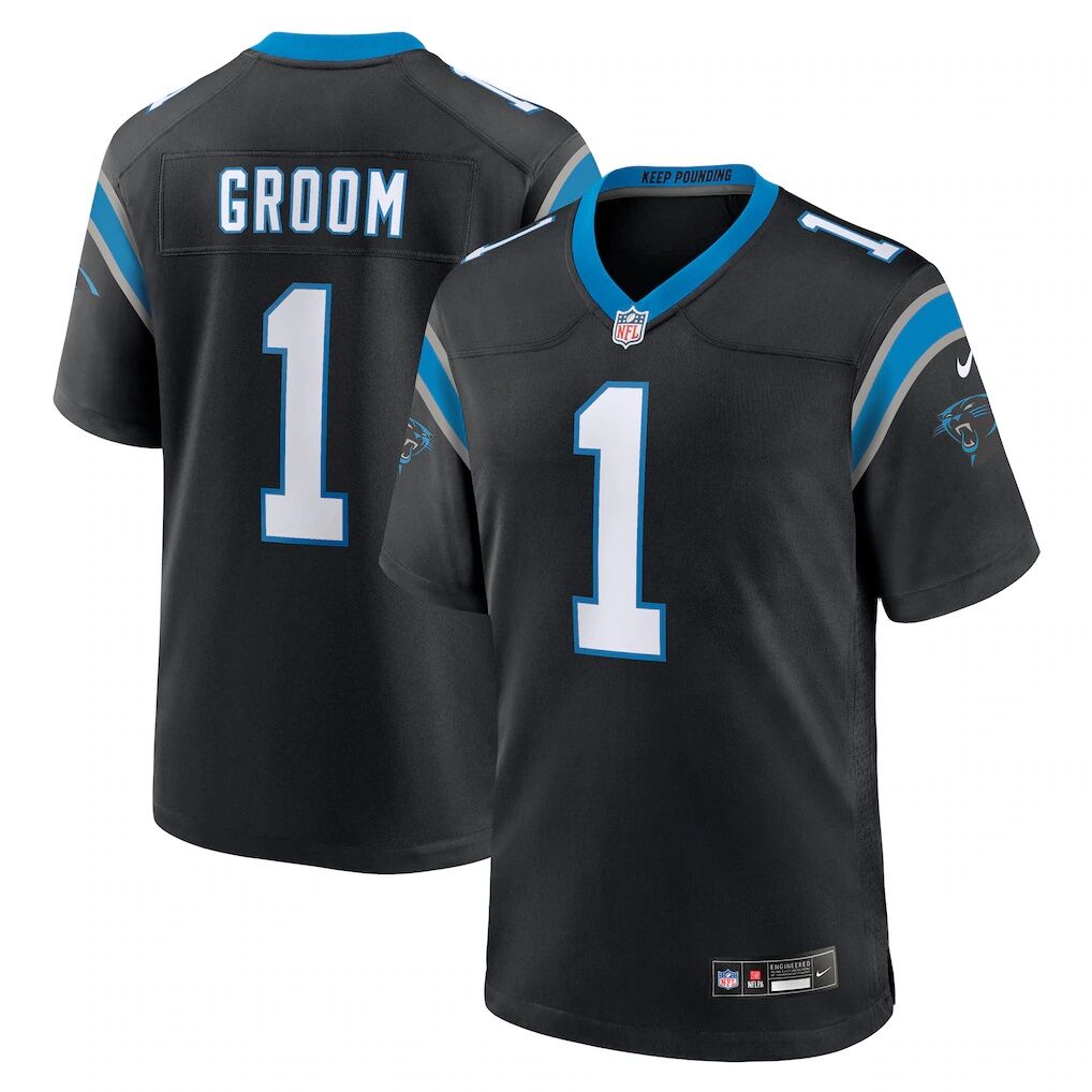 Number 1 Groom Carolina Panthers Nike Game Jersey