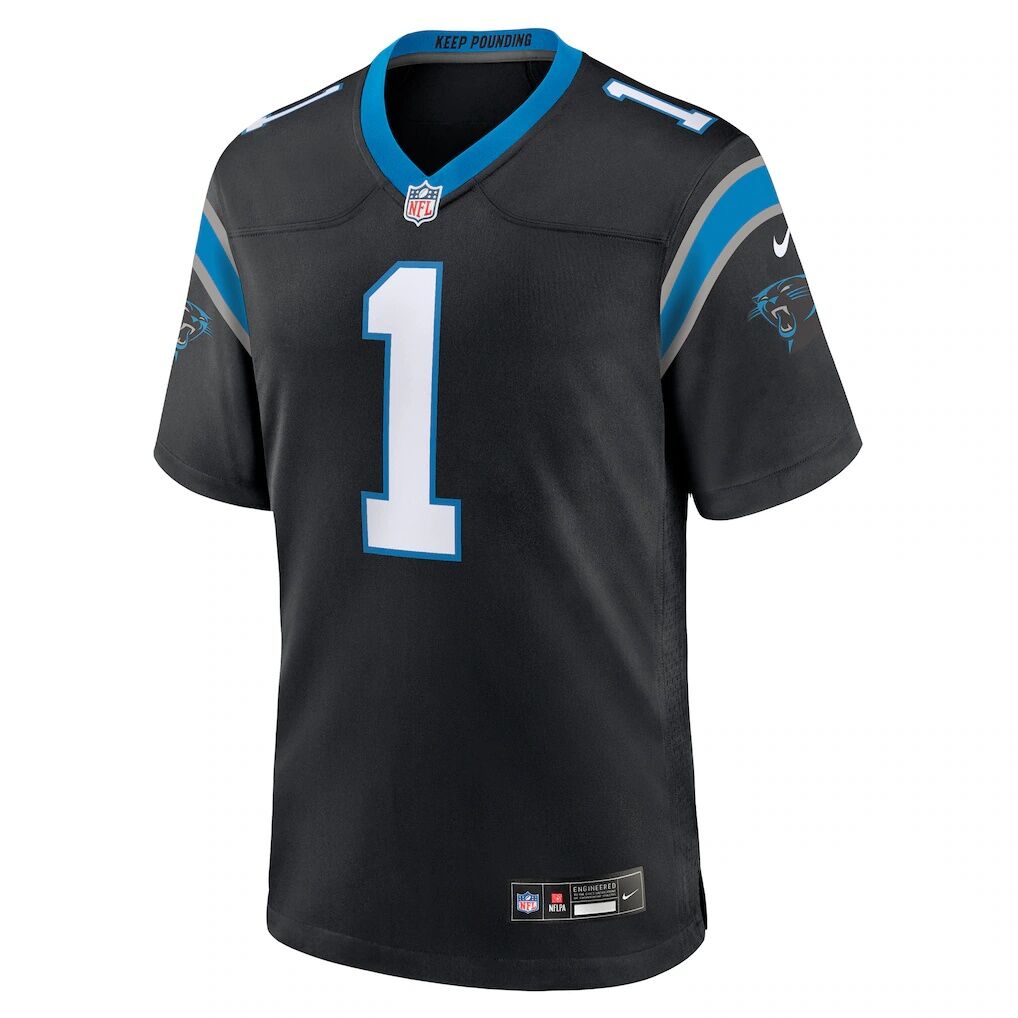Number 1 Groom Carolina Panthers Nike Game Jersey