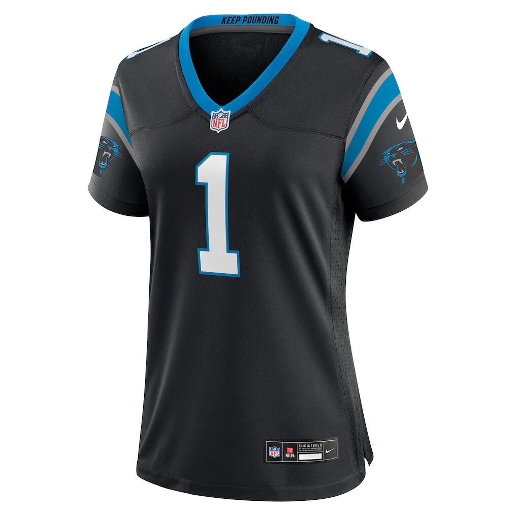 Number 1 Bride Carolina Panthers Nike Women's Game Jersey