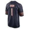 Number 1 Groom Chicago Bears Nike Game Jersey - Navy - Detail View