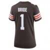 Number 1 Bride Cleveland Browns Nike Women's Game Jersey - Brown - Detail View