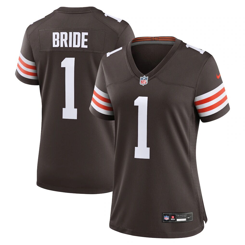 Number 1 Bride Cleveland Browns Nike Women's Game Jersey