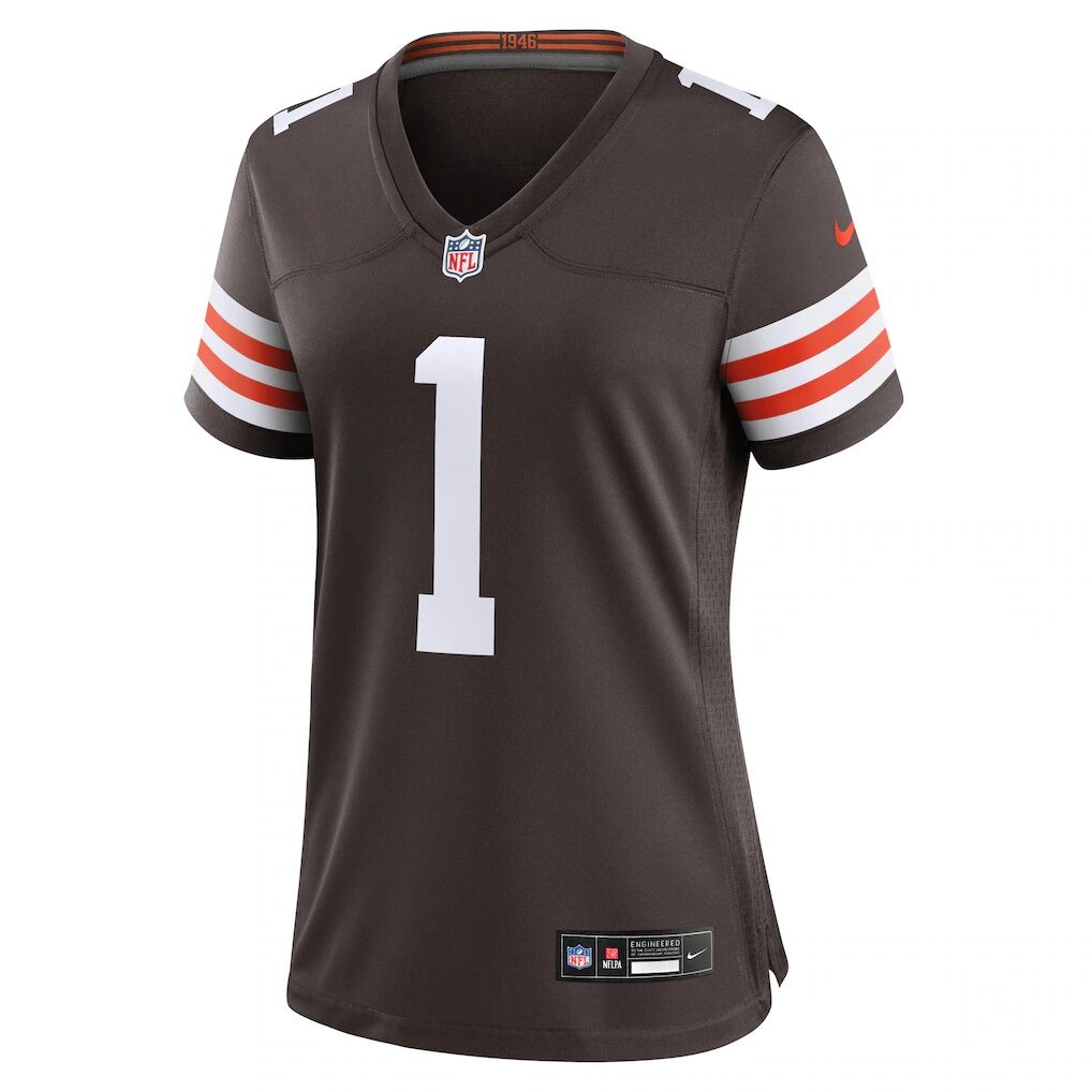 Number 1 Bride Cleveland Browns Nike Women's Game Jersey