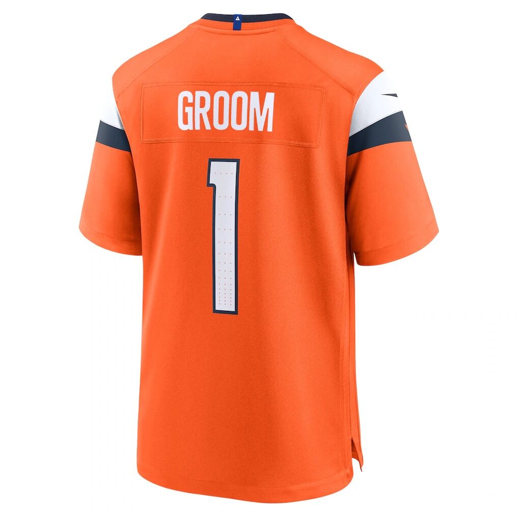 Number 1 Groom Denver Broncos Nike Game Jersey