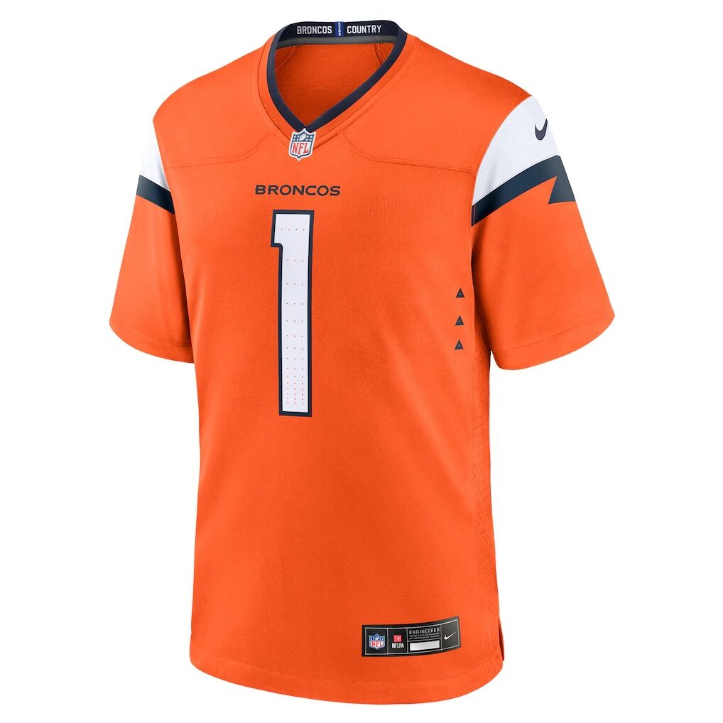 Number 1 Groom Denver Broncos Nike Game Jersey