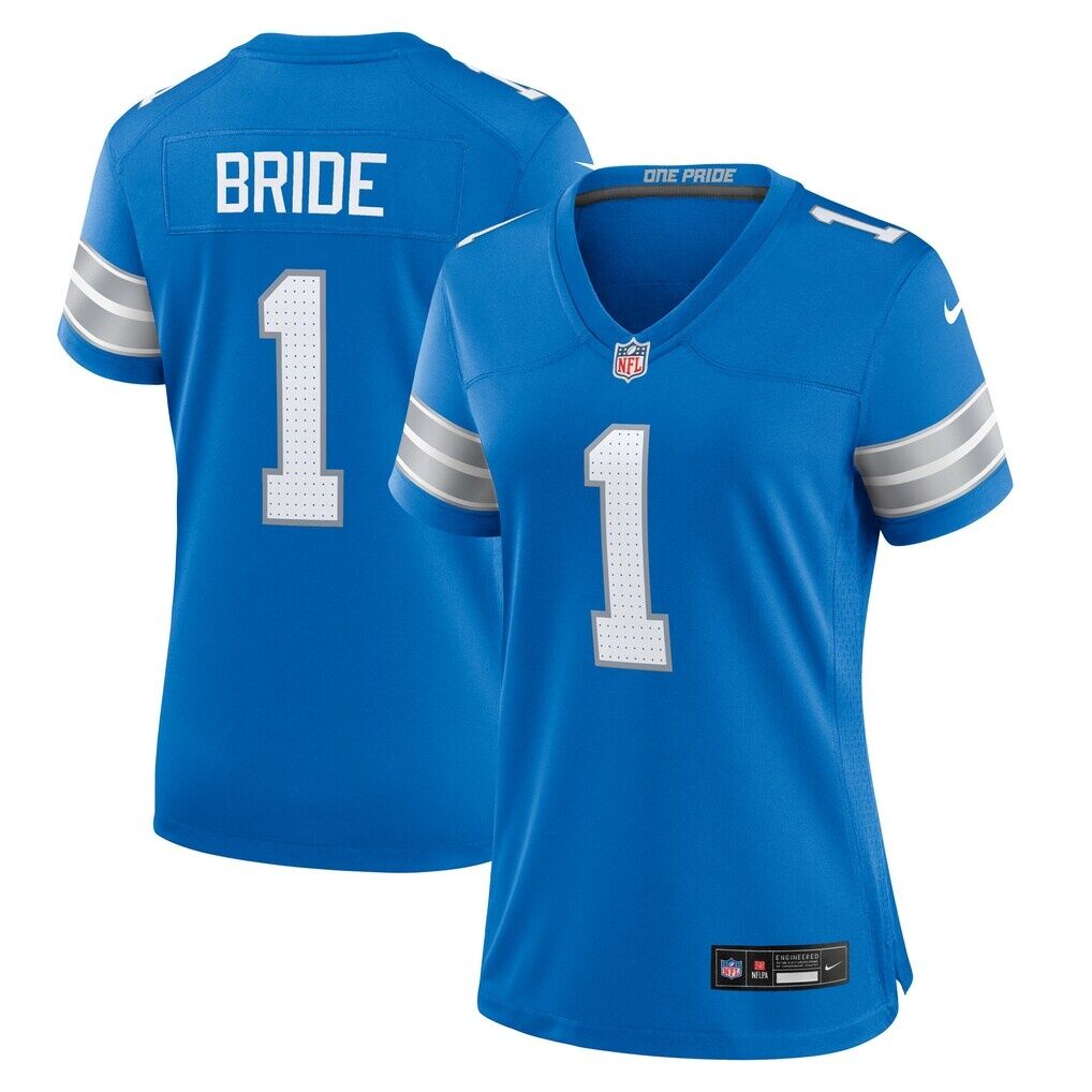 Number 1 Bride Detroit Lions Nike Women's Game Jersey