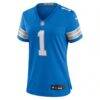 Number 1 Bride Detroit Lions Nike Women's Game Jersey - Blue - Side View