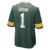 Number 1 Groom Green Bay Packers Nike Game Jersey - Green - Detail View