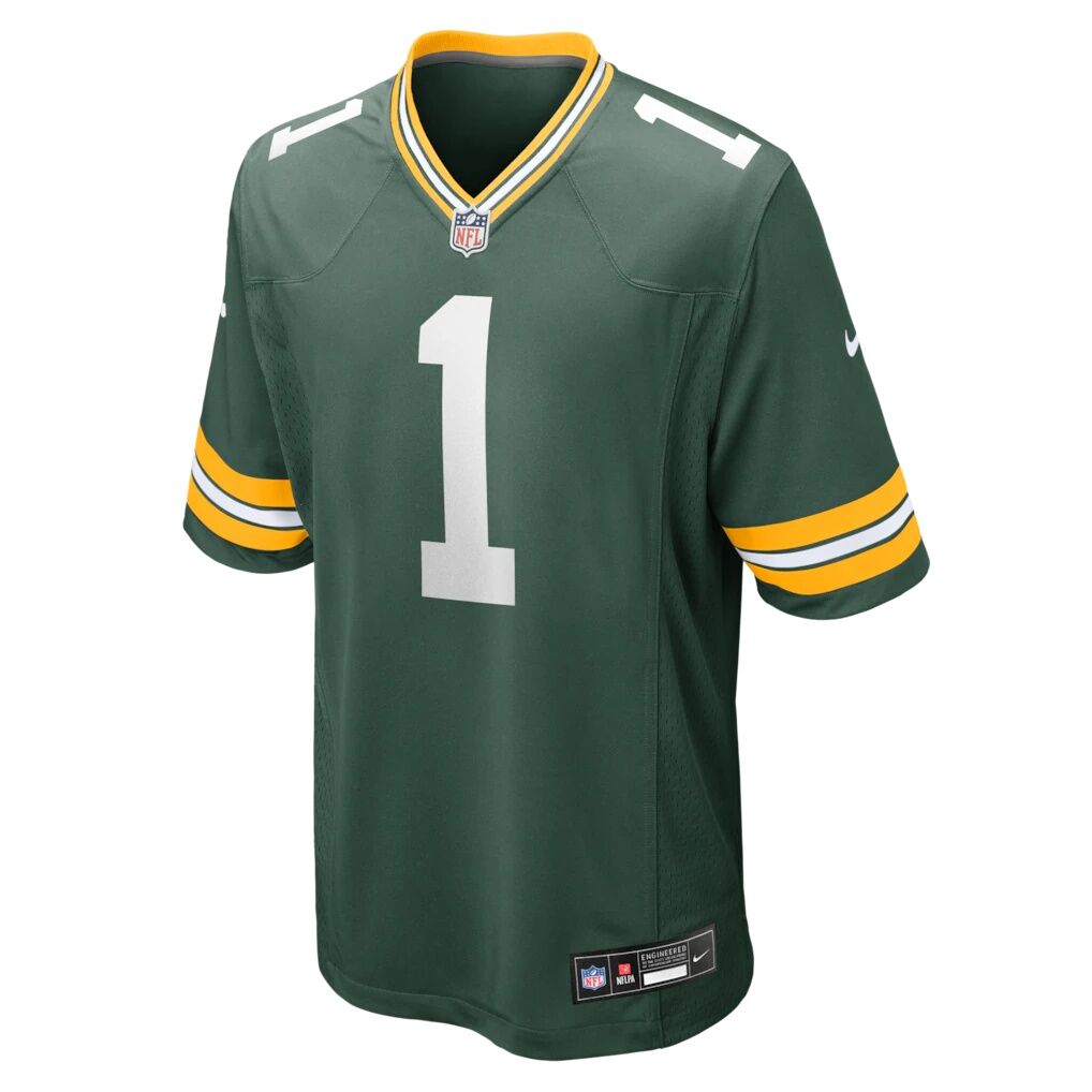 Number 1 Groom Green Bay Packers Nike Game Jersey