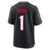 Number 1 Groom Houston Texans Nike Game Jersey - Navy - Detail View