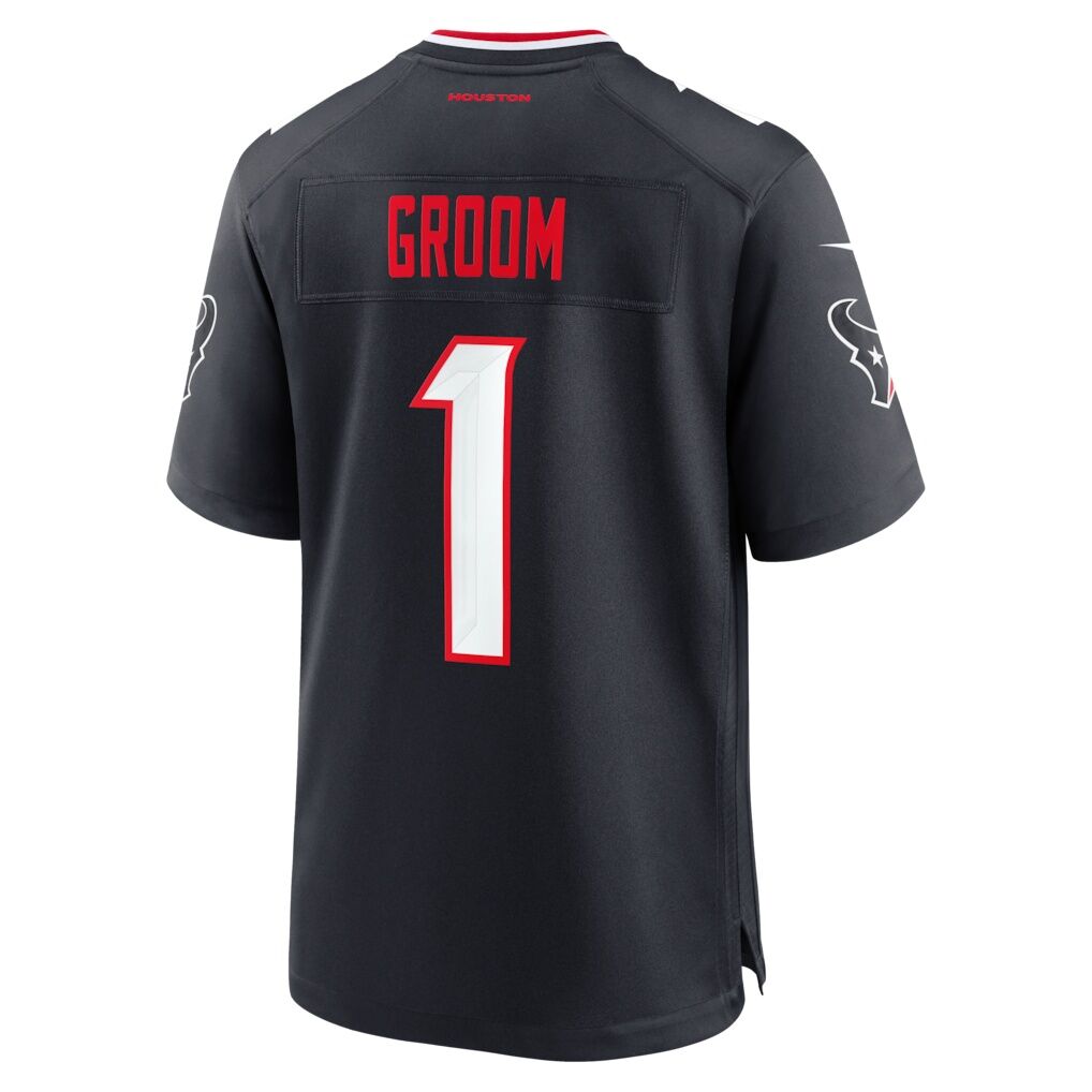 Number 1 Groom Houston Texans Nike Game Jersey
